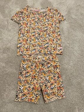 Ruffle Butts Floral Short Pajama Set